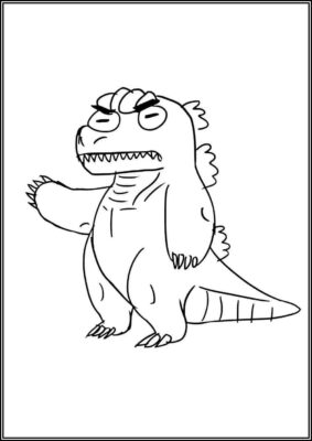 Adorable Godzilla Coloring - TotalColoring.Com