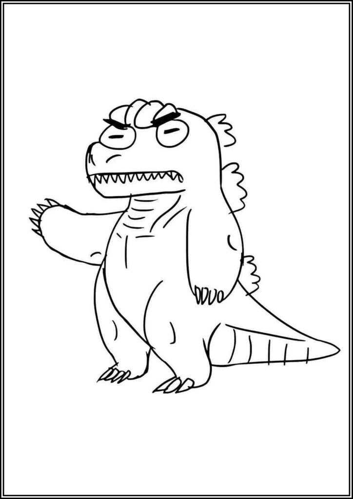 Adorable Godzilla Coloring - TotalColoring.Com