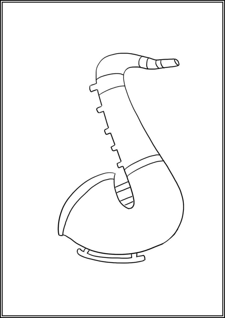 Adorable Saxophone Coloring - TotalColoring.Com