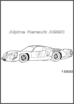 Alpine Renault A220 Coloring - TotalColoring.Com