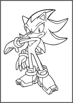 Amazing Shadow The Hedgehog Coloring - TotalColoring.Com