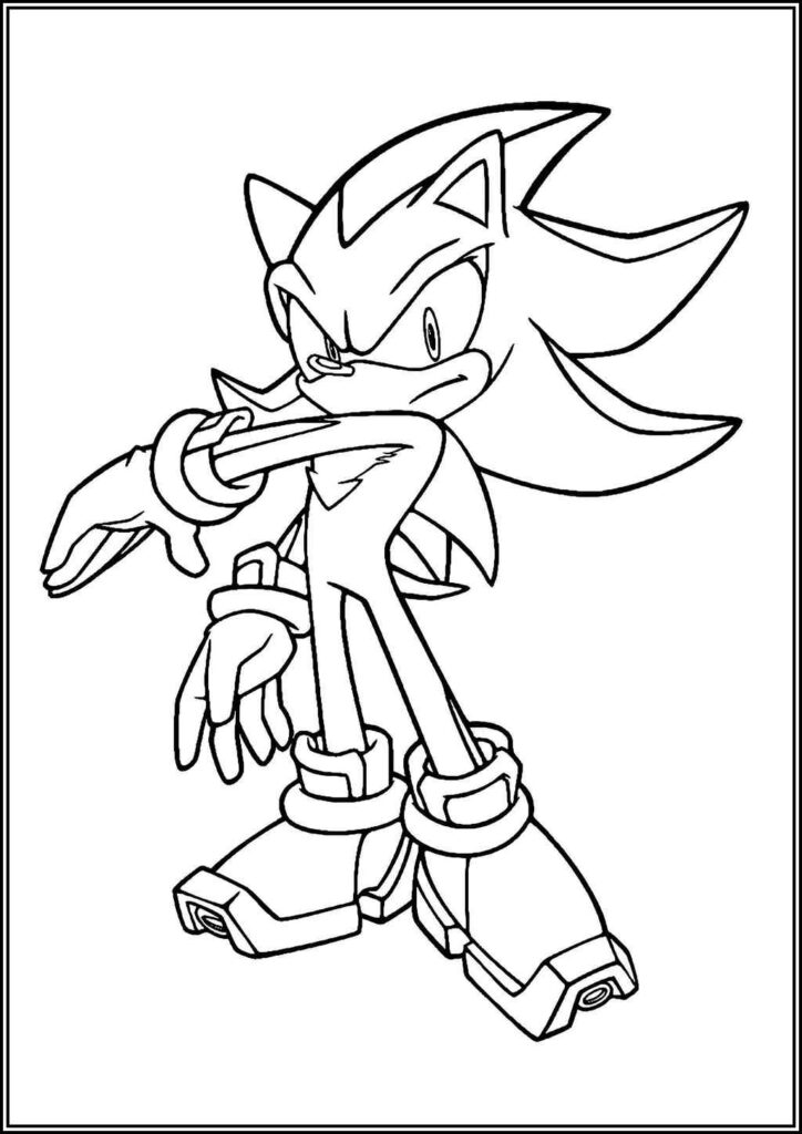 Amazing Shadow The Hedgehog Coloring - TotalColoring.Com