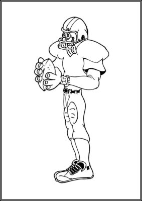 American Football Player Free Coloring - TotalColoring.Com