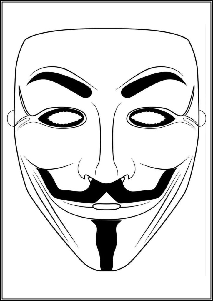 Anonymous Mask Coloring - TotalColoring.Com