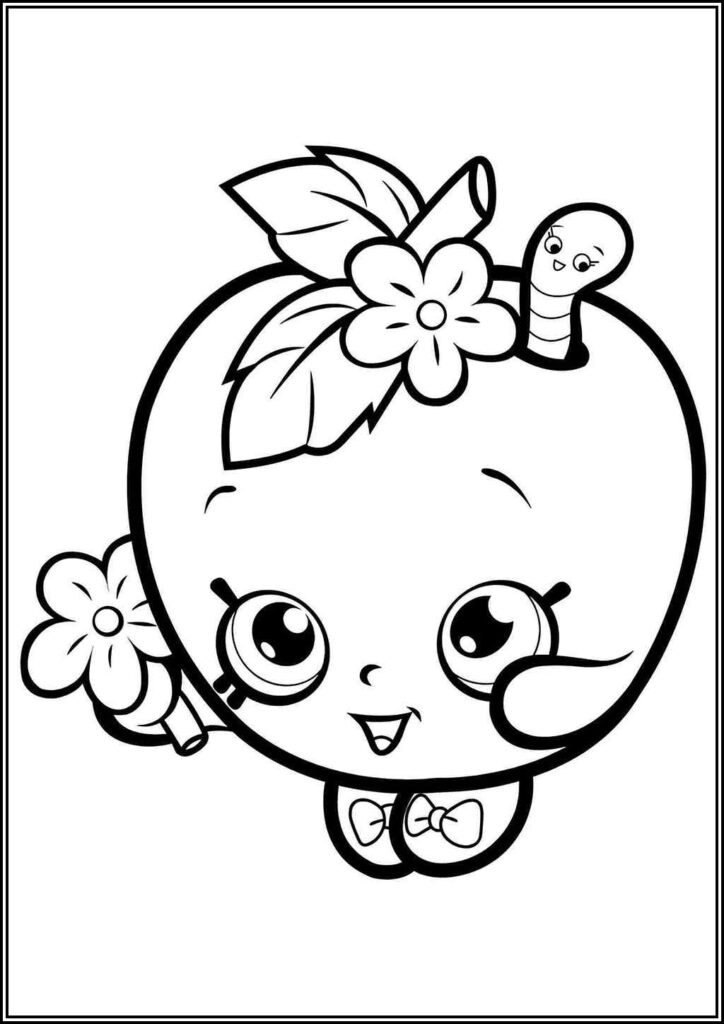 Apple Blossom Shopkins Coloring - TotalColoring.Com