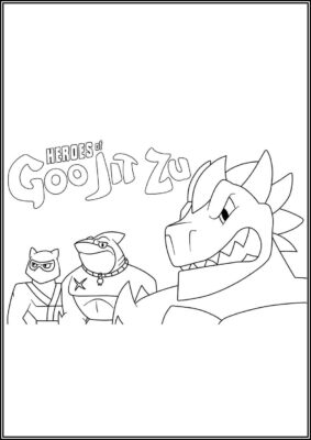 Awesome Heroes Of Goo Jit Zu Coloring - TotalColoring.Com