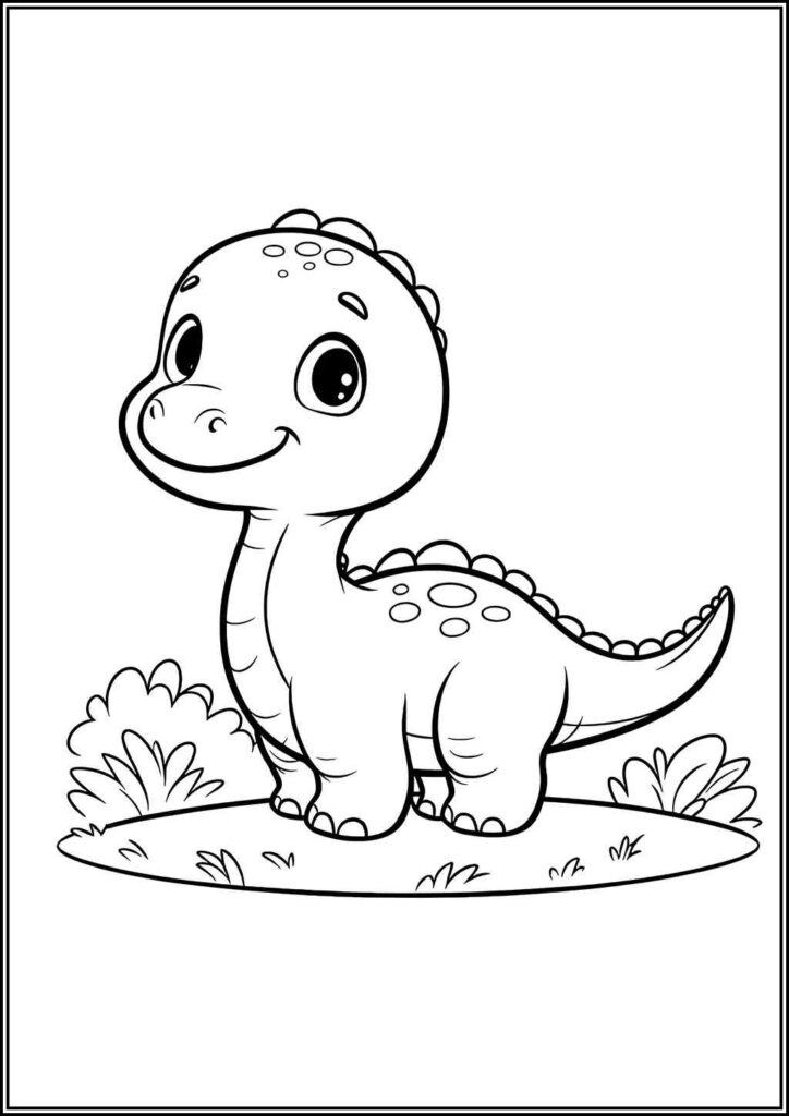 Baby Brontosaurus Dinosaur Coloring - TotalColoring.Com