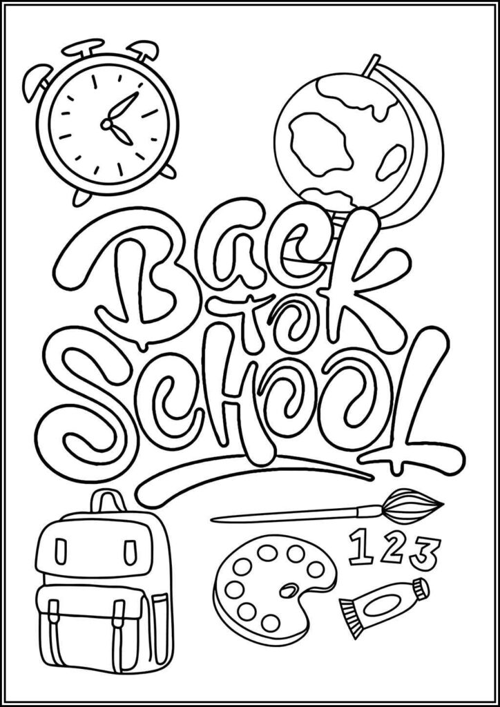 Back To School Image Coloring - TotalColoring.Com