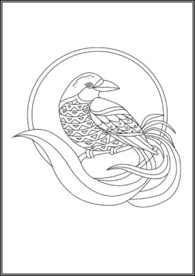 Basic Bird Mandala Coloring - TotalColoring.Com