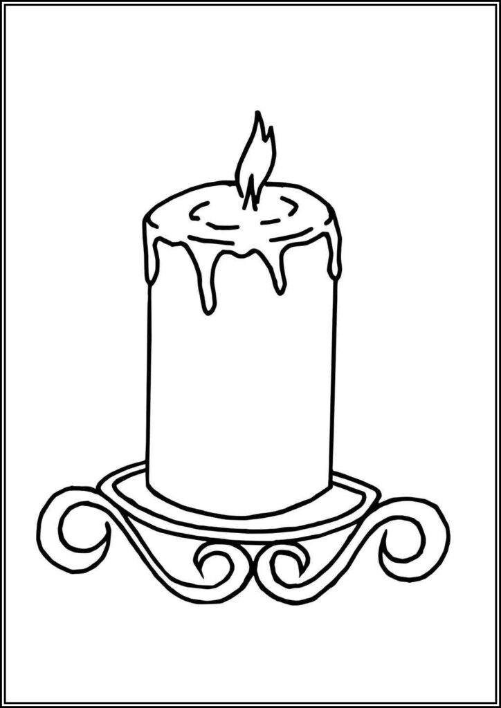 Basic Candle Coloring - TotalColoring.Com