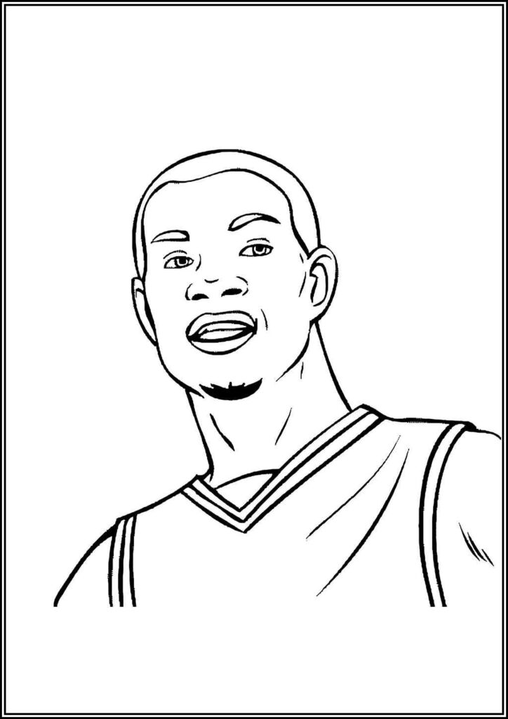 Basketball Player Kevin Durant Coloring - TotalColoring.Com