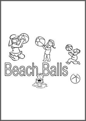 Beach Balls Coloring - TotalColoring.Com