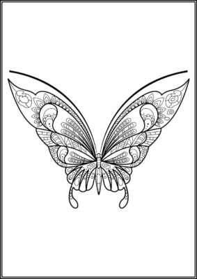 Beautiful Butterfly Mandala Coloring - TotalColoring.Com