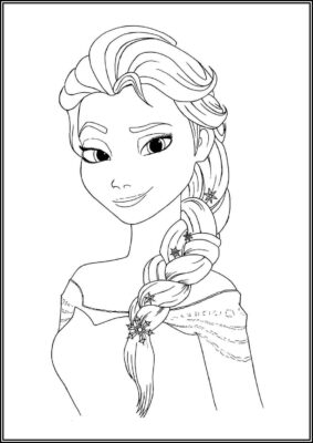 Beautiful Queen Elsa Coloring - TotalColoring.Com