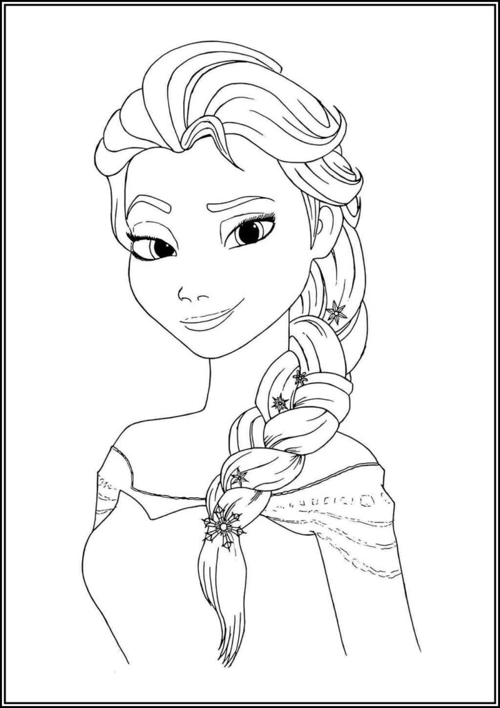 Beautiful Queen Elsa Coloring - TotalColoring.Com