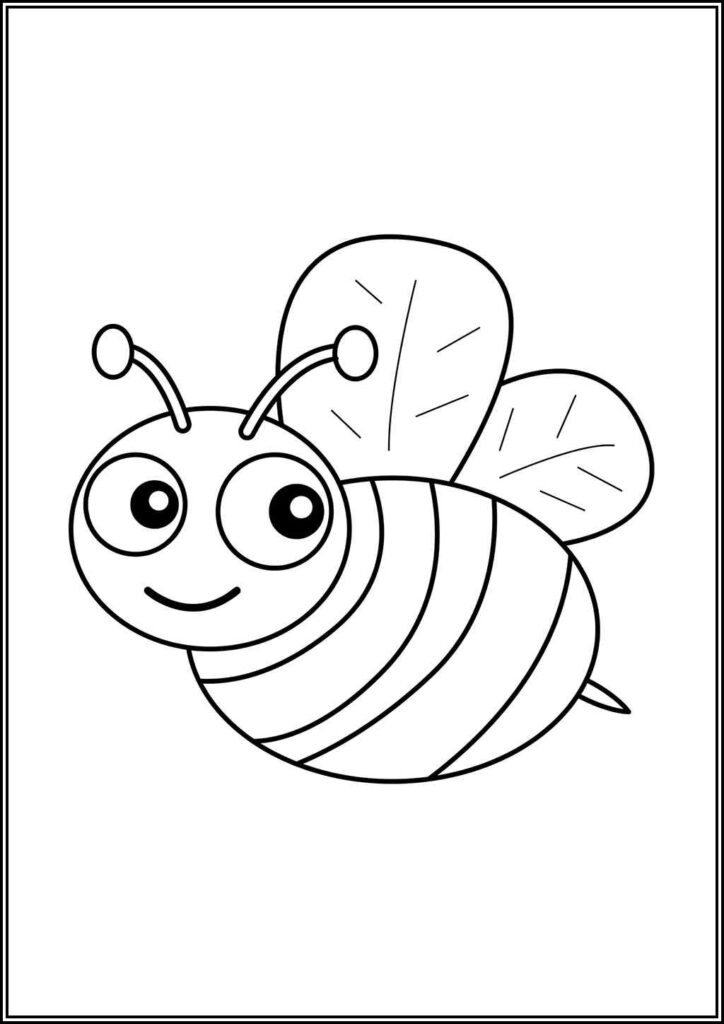 Bee Printable For Kids Coloring - TotalColoring.Com