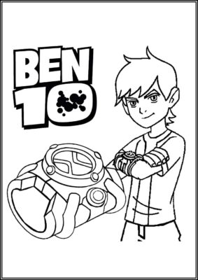 Ben 10 With Omnitrix Coloring - TotalColoring.Com