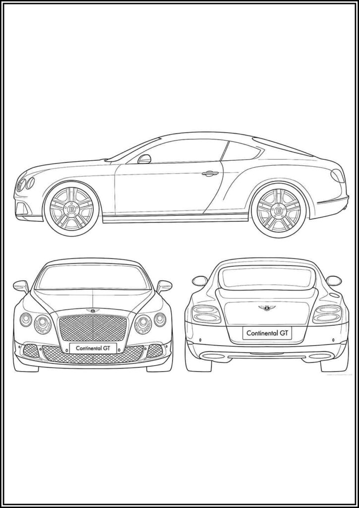 Bentley Car Coloring - TotalColoring.Com