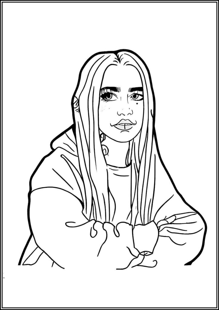 Billie Eilish 4 Coloring - TotalColoring.Com