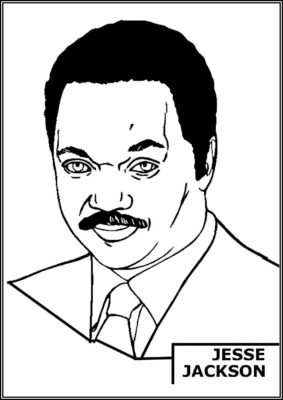 Black History Month Jesse Jackson Coloring - TotalColoring.Com