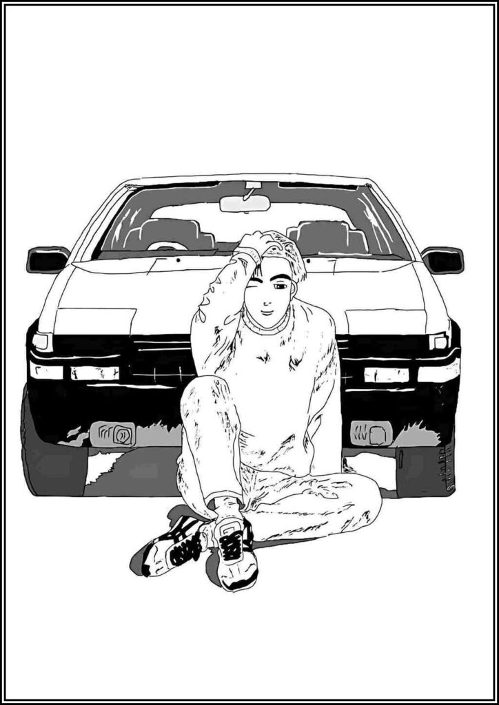 Boy And Toyota Car Coloring - TotalColoring.Com