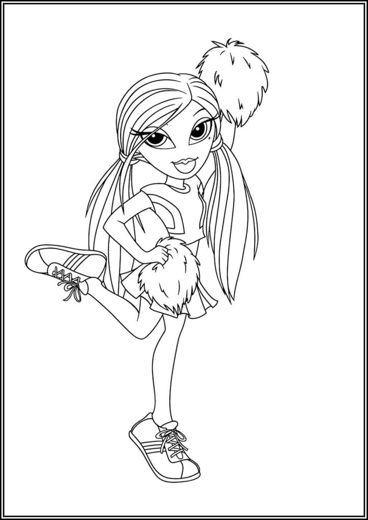 Bratz Cheerleader Girl Coloring - TotalColoring.Com