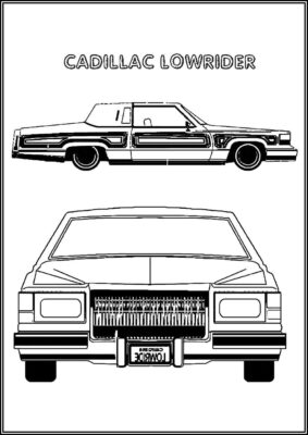 Cadillac Lowrider Coloring - TotalColoring.Com