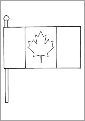 Canada Flag Free Printable Coloring - TotalColoring.Com