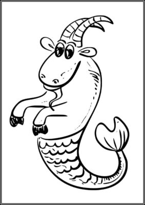 Capricorn For Kids Coloring - TotalColoring.Com