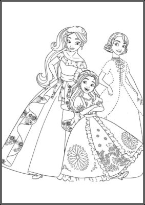 Characters From Elena Of Avalor Coloring - TotalColoring.Com