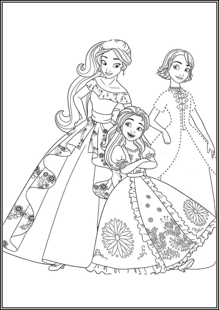 Characters From Elena Of Avalor Coloring - TotalColoring.Com