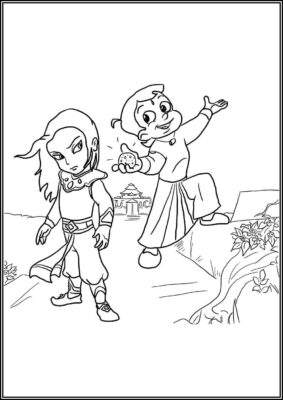 Chhota Bheem And The Throne Of Bali Coloring - TotalColoring.Com