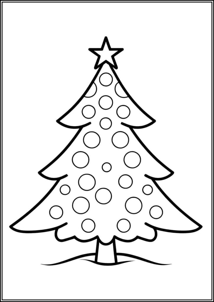 Christmas Tree Printable For Kids Coloring - TotalColoring.Com