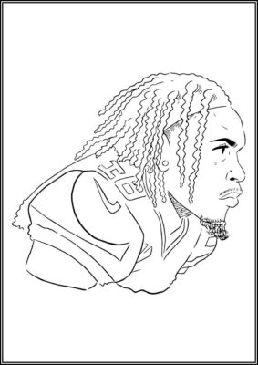 Cool Justin Jefferson Coloring - TotalColoring.Com