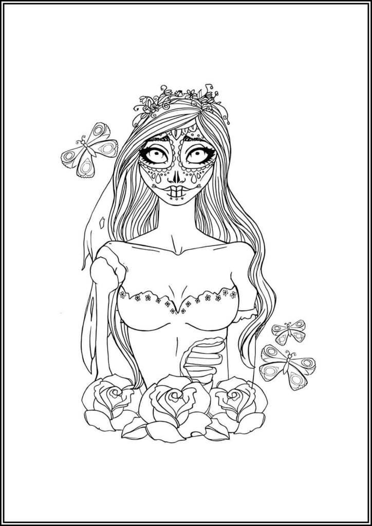 Corpse Bride Image Coloring - TotalColoring.Com