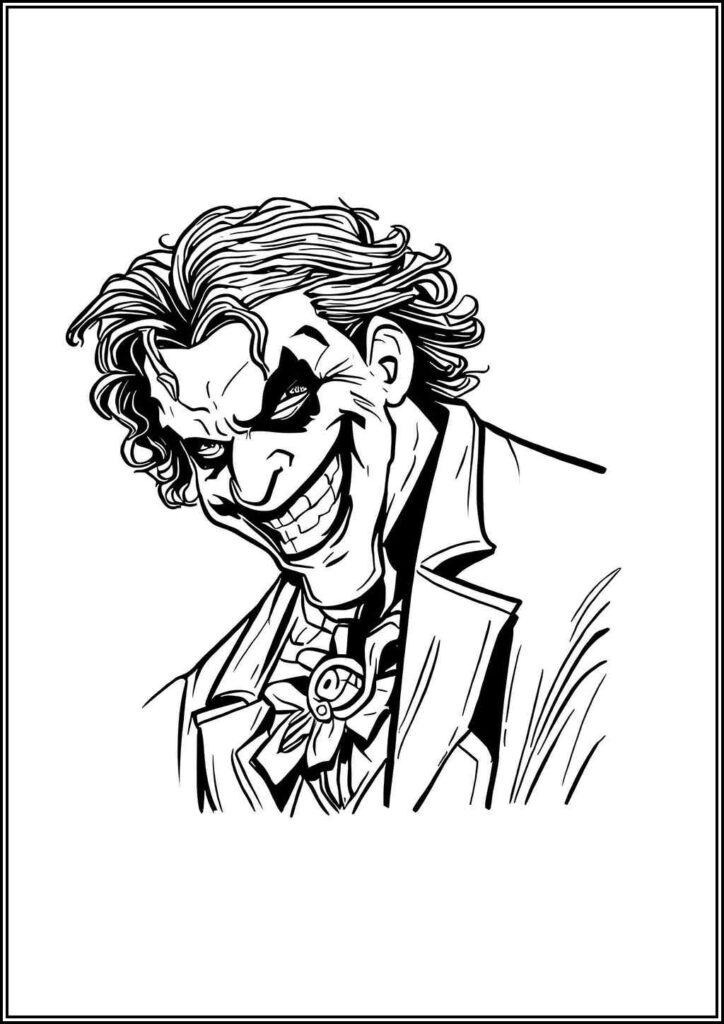 Creepy Joker Coloring - TotalColoring.Com