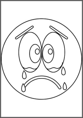 Crying Emoji Coloring - TotalColoring.Com