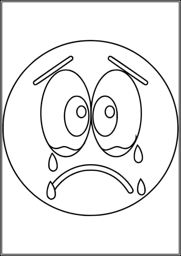 Crying Emoji Coloring - TotalColoring.Com