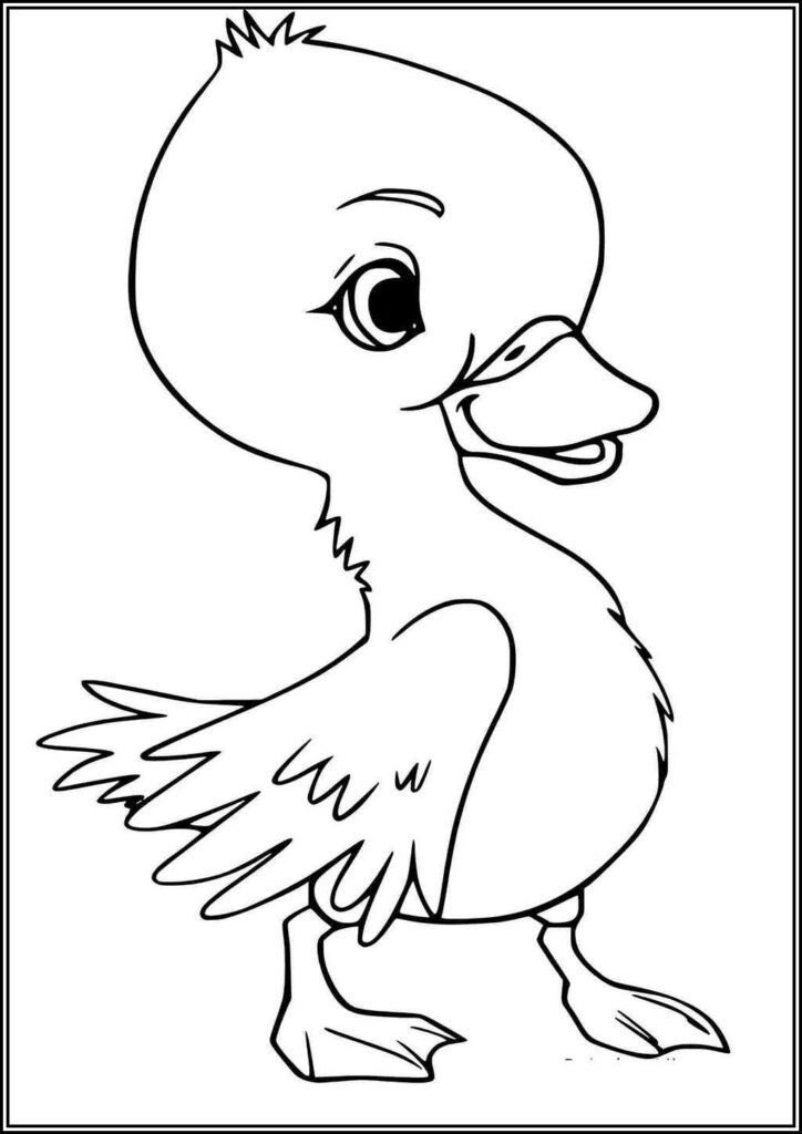 Cute Duckling Coloring - TotalColoring.Com