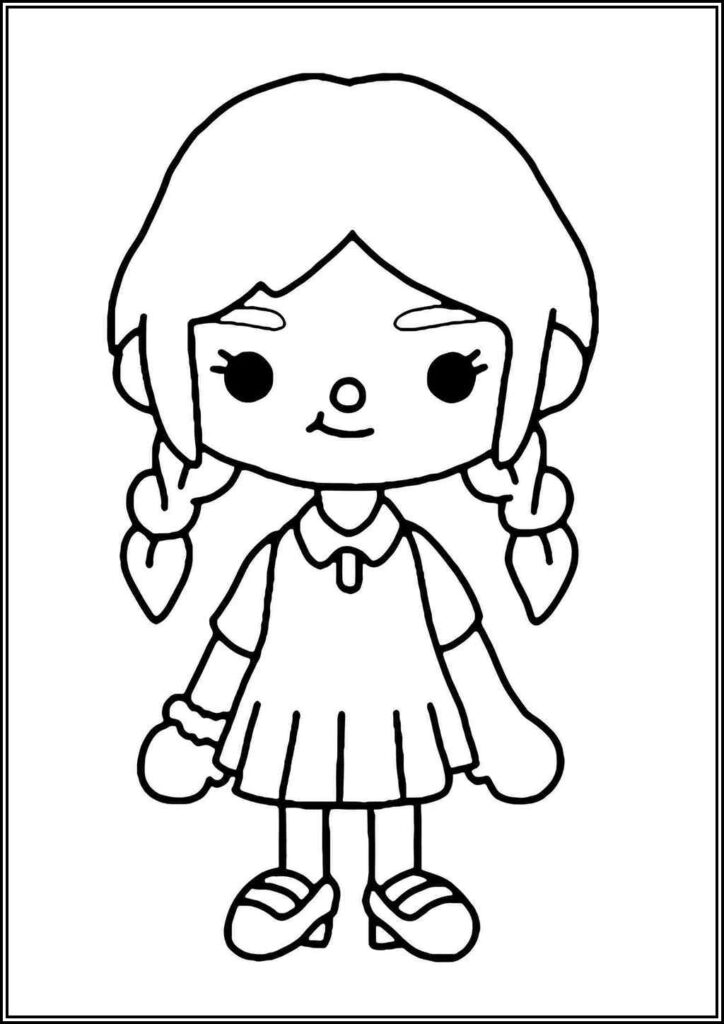 Cute Girl Toca Boca Coloring - TotalColoring.Com