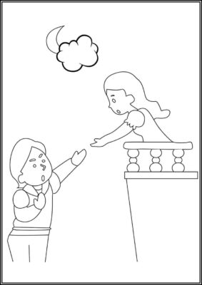 Cute Romeo And Juliet Coloring - TotalColoring.Com