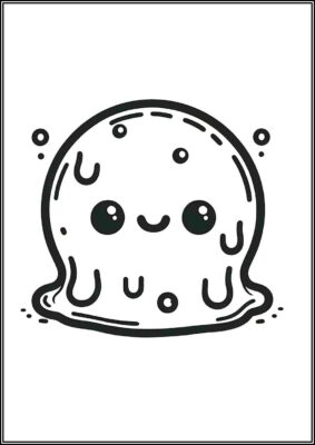 Cute Slime For Kids Coloring - TotalColoring.Com