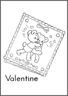 Cute Valentines Card Coloring - TotalColoring.Com