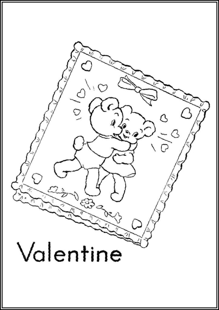 Cute Valentines Card Coloring - TotalColoring.Com