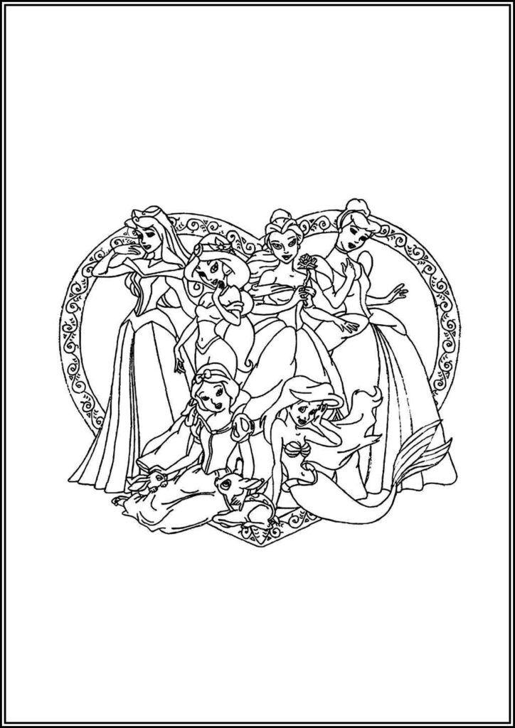 Disney Princesses For Children Coloring - TotalColoring.Com