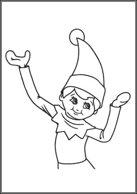 Drawing Of Elf On The Shelf Coloring - TotalColoring.Com