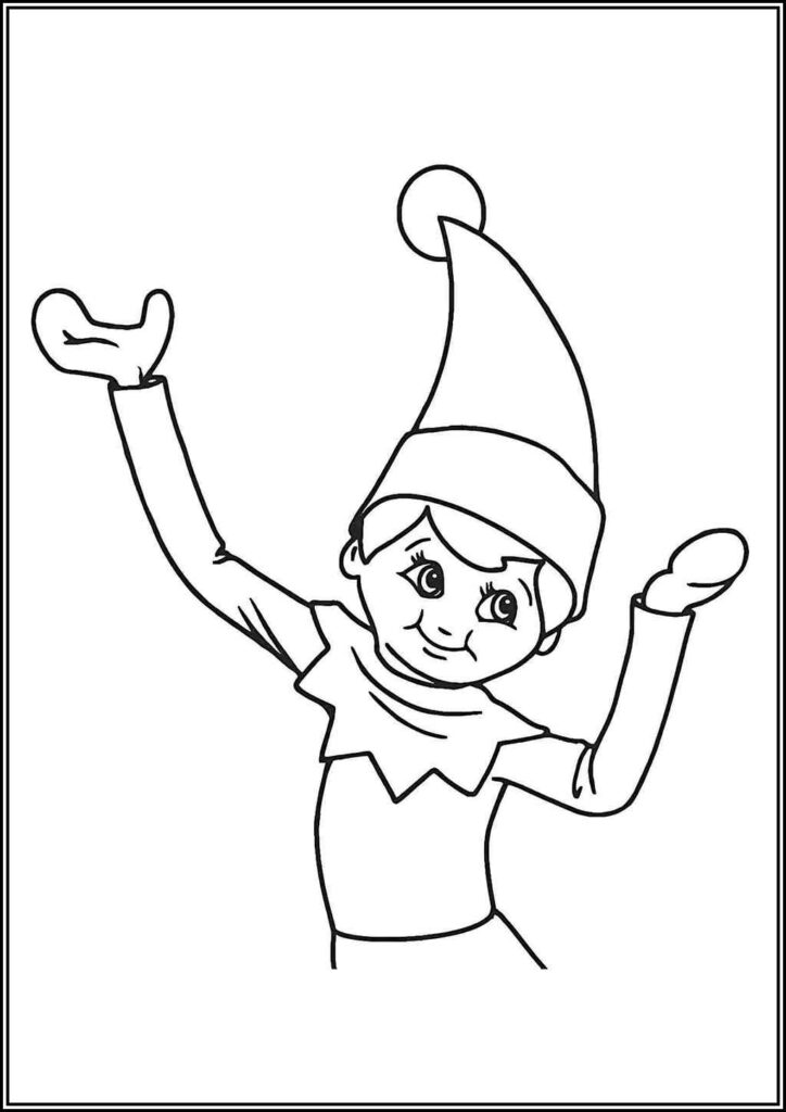 Drawing Of Elf On The Shelf Coloring - TotalColoring.Com