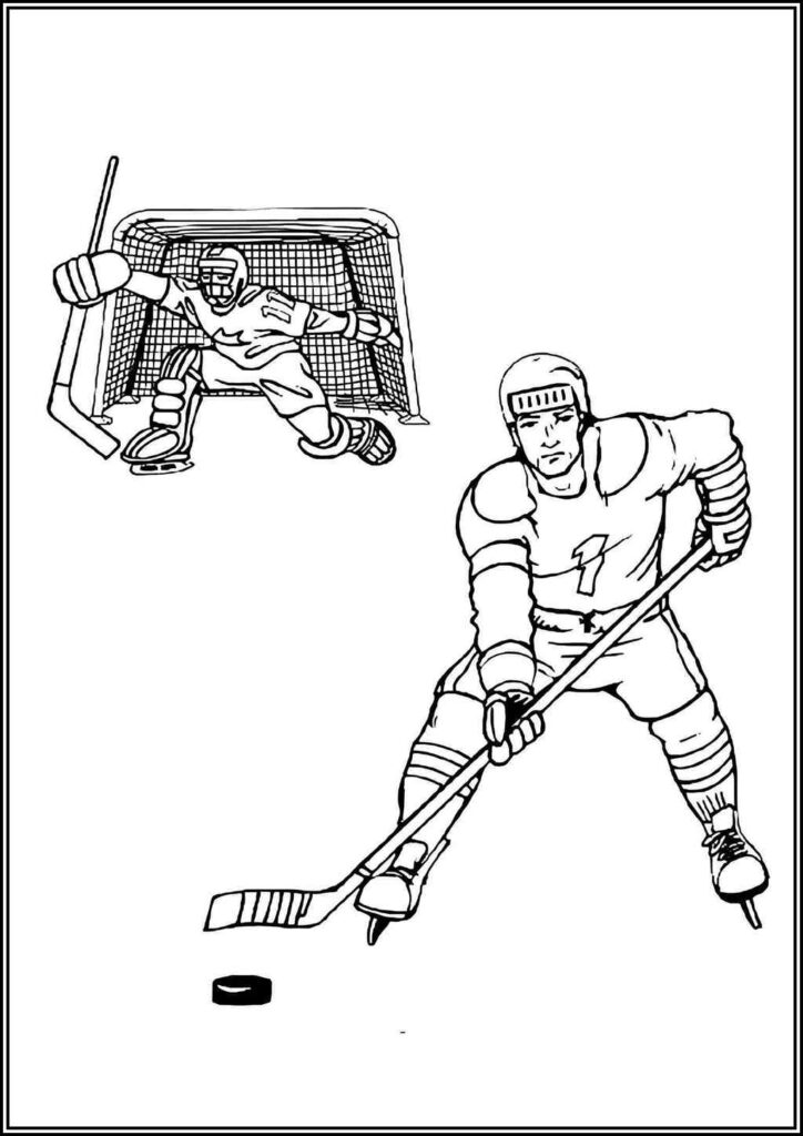 Drawing Of Hockey Coloring - TotalColoring.Com