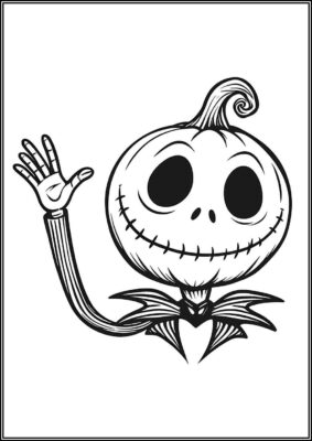 Drawing Of Jack Skellington Coloring - TotalColoring.Com