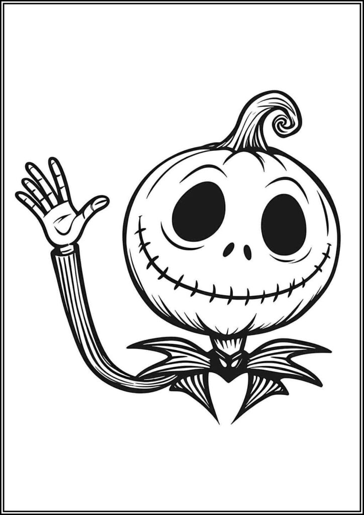 Drawing Of Jack Skellington Coloring - TotalColoring.Com